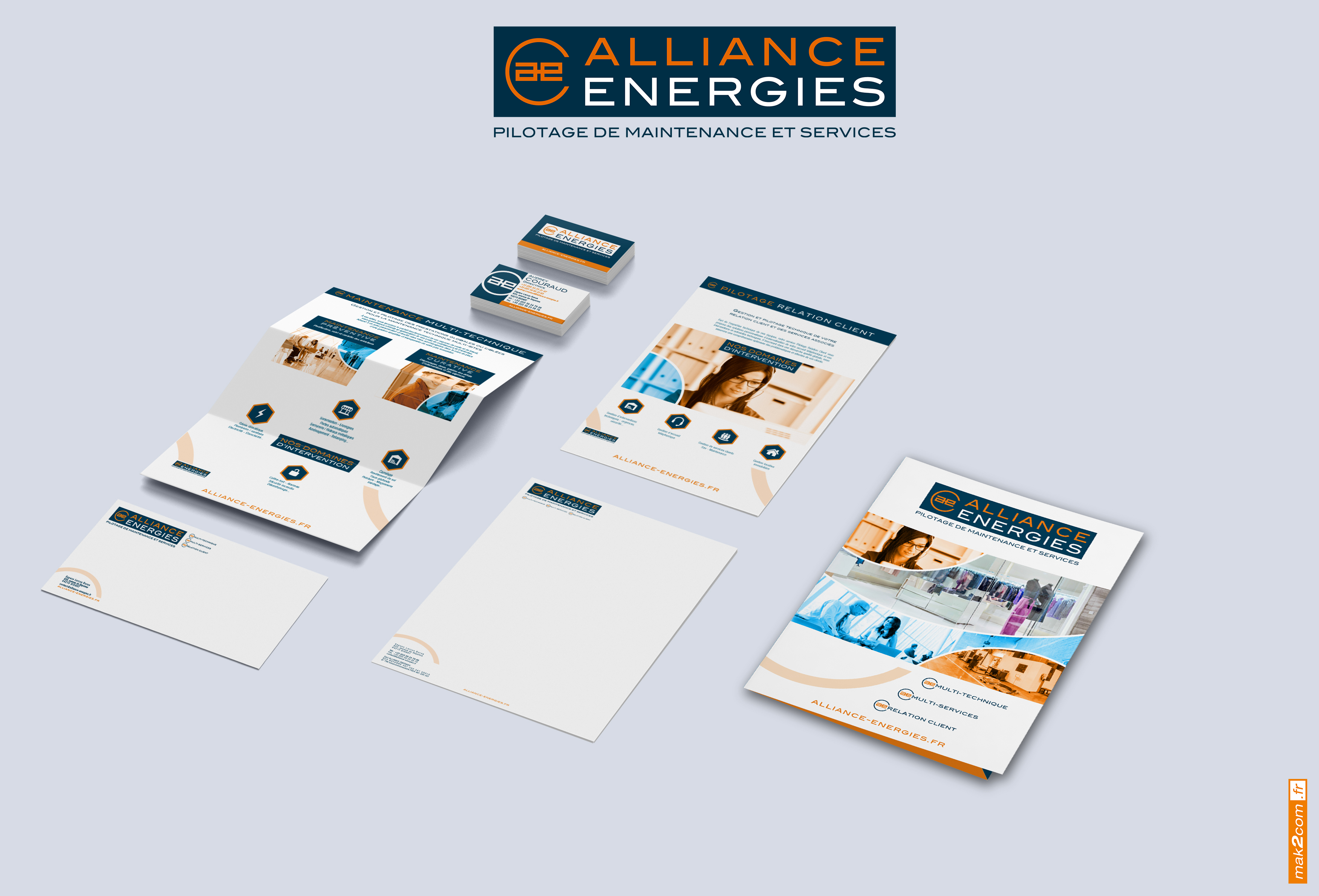 Mockup réalisé par Mak2com pour Alliance nergies