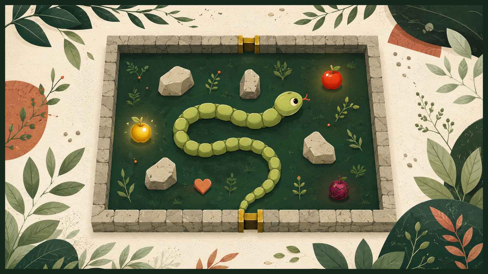 Jeu vidéo interactif du serpent